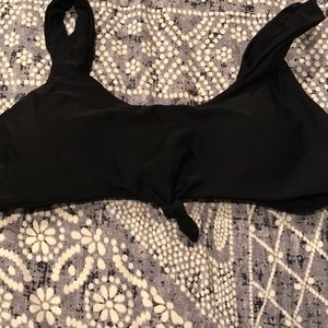 black bathing suit top